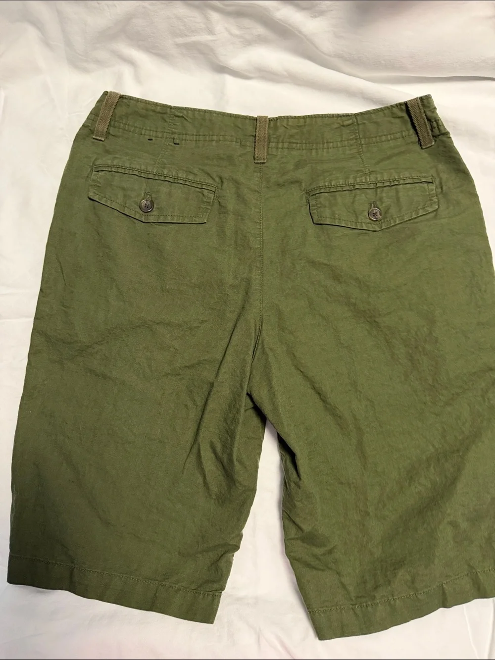 Banana Republic Olive Green Flat Front Men's Shorts
